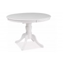 Стол обеденный SIGNAL OLIVIA белый/белый 106-141/106